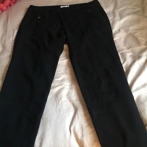 Black equestrian style joggers